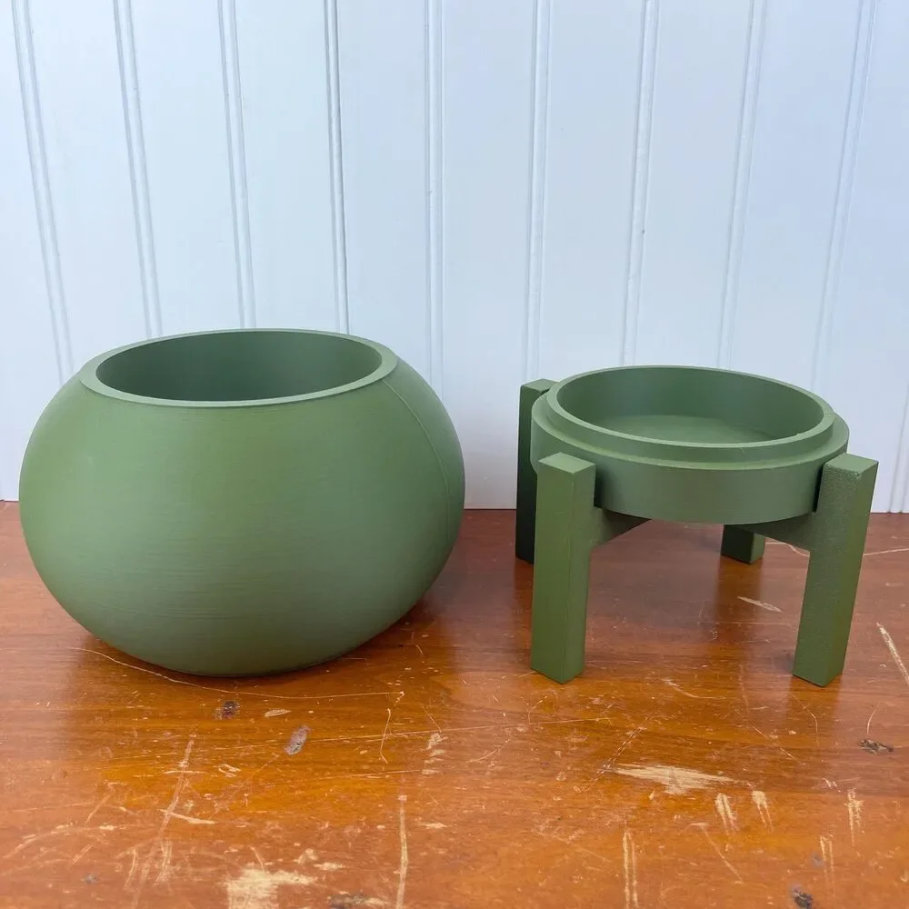 Rono Simple Indoor Planter w/ Drainage Hole and Drip Tray, houseplant